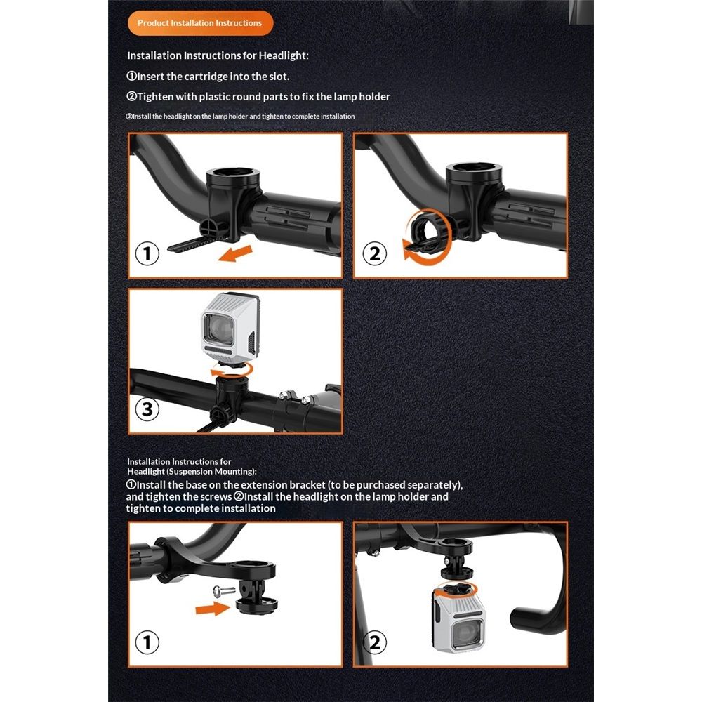 Bike Lights for Night Riding, LED Rechargeable Waterproof Bicycle Headlight for Mountain Road Cycling - Image 3