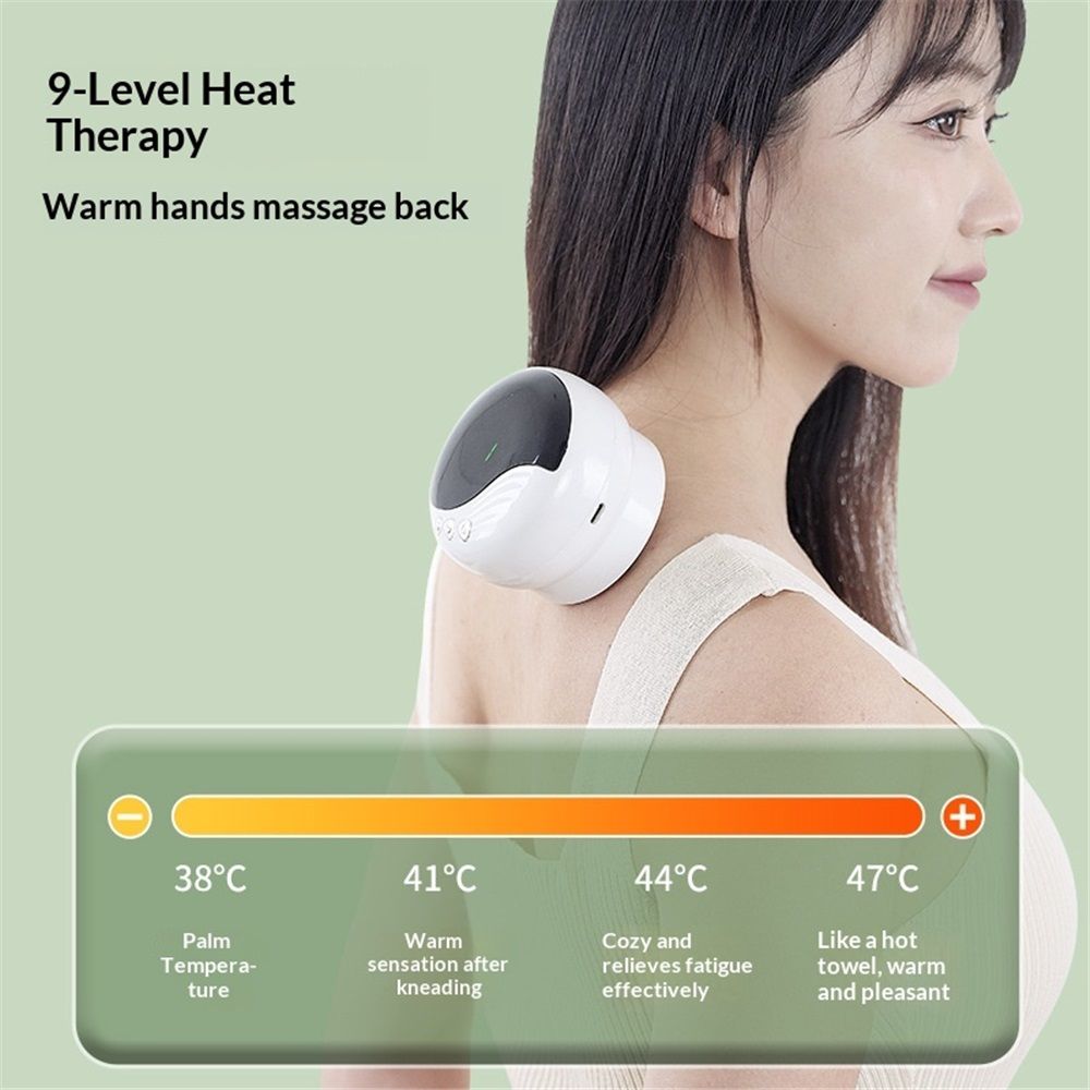 Lymphatic Drainage Massager with 9-Level Heat & Red Light-Wireless Gua Sha Tool for Muscle Relaxation, LCD Display, Type-C Fast Charging，Portable Cupping Massager（Does not contain essential oils） - Image 3