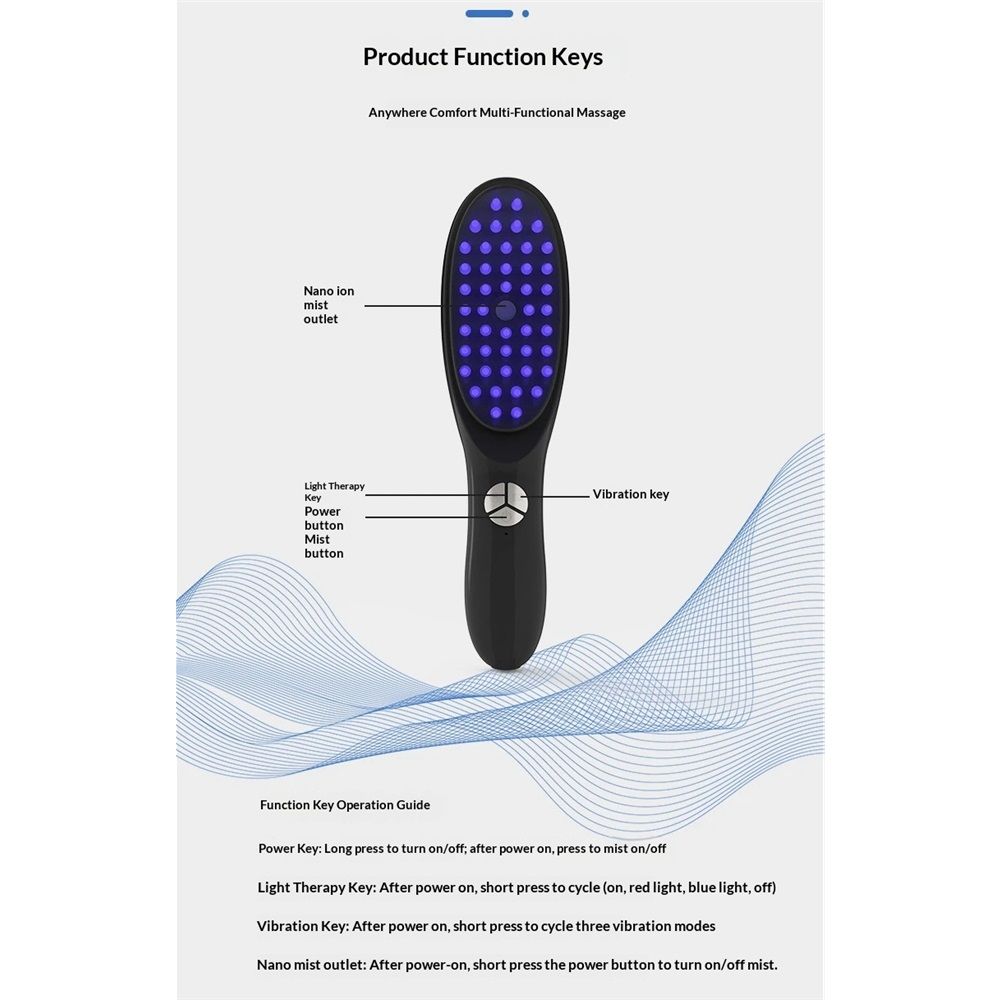 Electric Scalp Massage Brush, Scalp Massager, Hair Massager Comb with Soft Rubber, Atomization Massagers Gifts Applicator Comb - Image 5