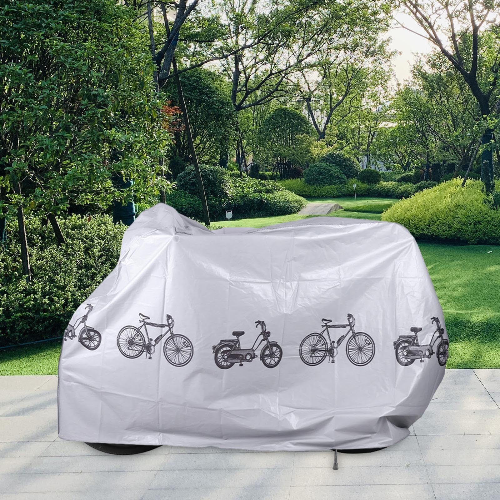 2 pack Bike Bicycle Cover Waterproof Dustproof- Bike Cover for 1 or 2 Bikes, Indoor and Outdoor Use, Bike Cover Rain Sun UV Wind Snow Proof Resistant - Image 4