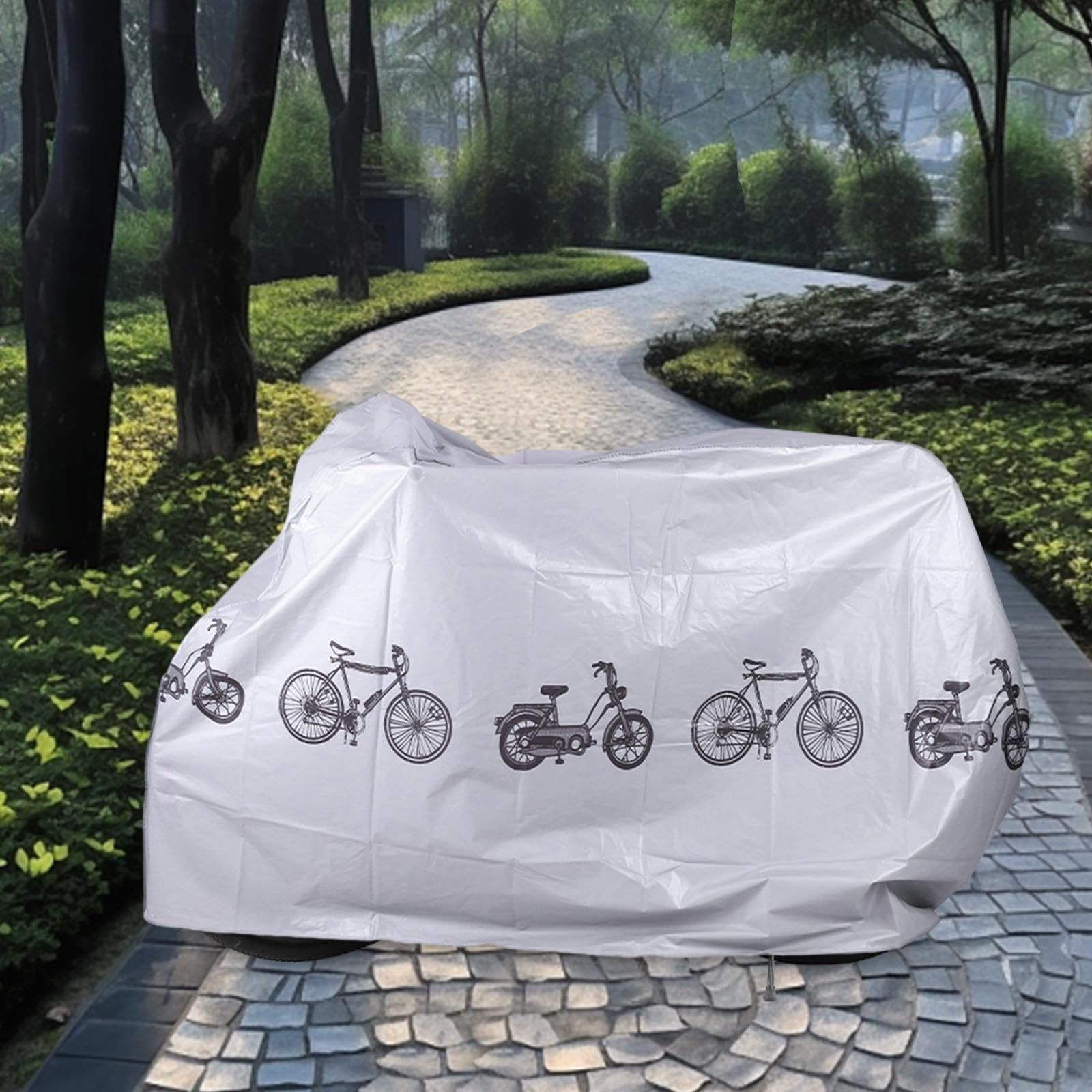 2 pack Bike Bicycle Cover Waterproof Dustproof- Bike Cover for 1 or 2 Bikes, Indoor and Outdoor Use, Bike Cover Rain Sun UV Wind Snow Proof Resistant - Image 5