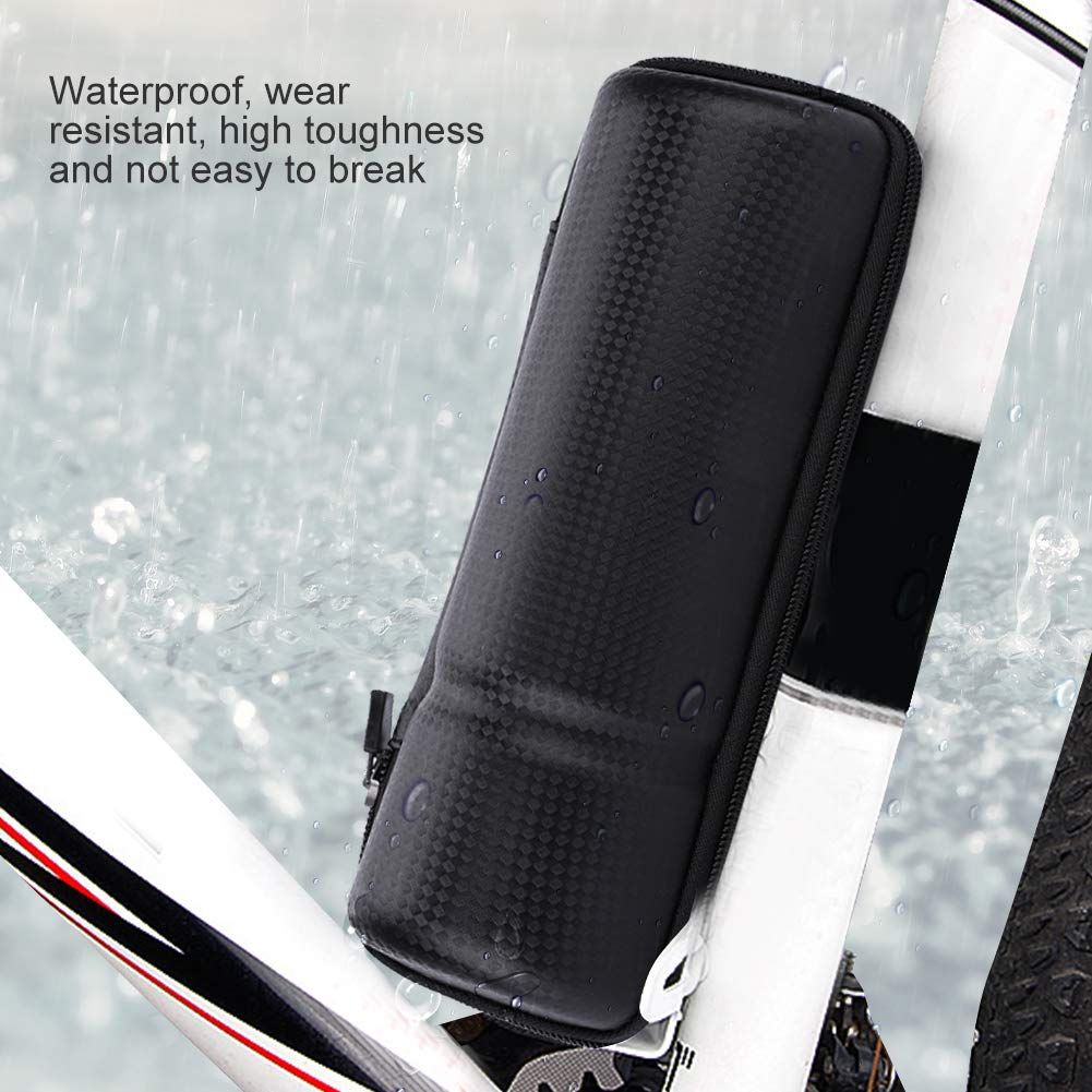 Waterproof Bike Tool Case - Cycling Storage Pouch for Mountain and Road Bikes - Hard Shell Zip Bag with Bottle Cage Snake skin pattern (18 * 7.5cm) - Image 4