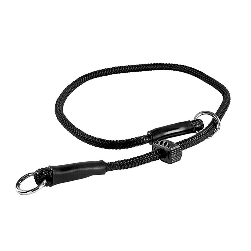 Slip ring black pet training P-chain explosion-proof drawstring with limiter, medium and large dog training rope( 40CM) - Image 1