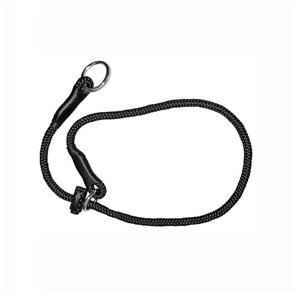 Slip ring black pet training P-chain explosion-proof drawstring with limiter, medium and large dog training rope( 40CM) - Image 2