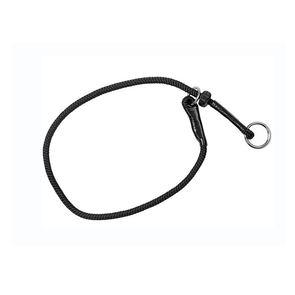 Slip ring black pet training P-chain explosion-proof drawstring with limiter, medium and large dog training rope( 40CM) - Image 3