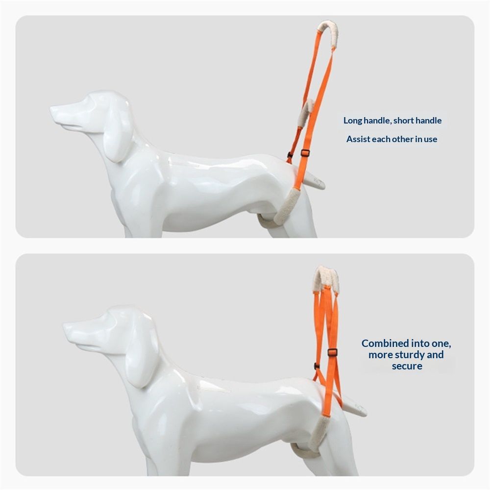 2 Pcs Dog Support Harness for Back Legs Dog Rear Lifting Sling Aid with Handle and Shoulder Strap Hind Leg Support for Pet Mobility Helps Puppy with Poor Stability Joint Injuries(Orange) - Image 3