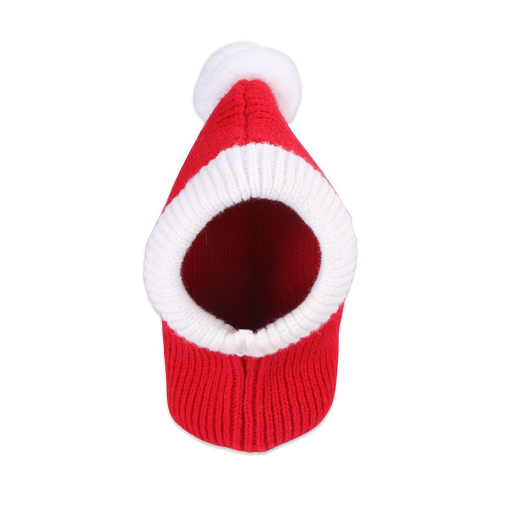 Christmas Dog Hat Costume for Large Medium Dog Warm Winter Dog Hat Neck Ear Warmer Headband Protector for Golden Retriever Labrador (M  red) - Image 1