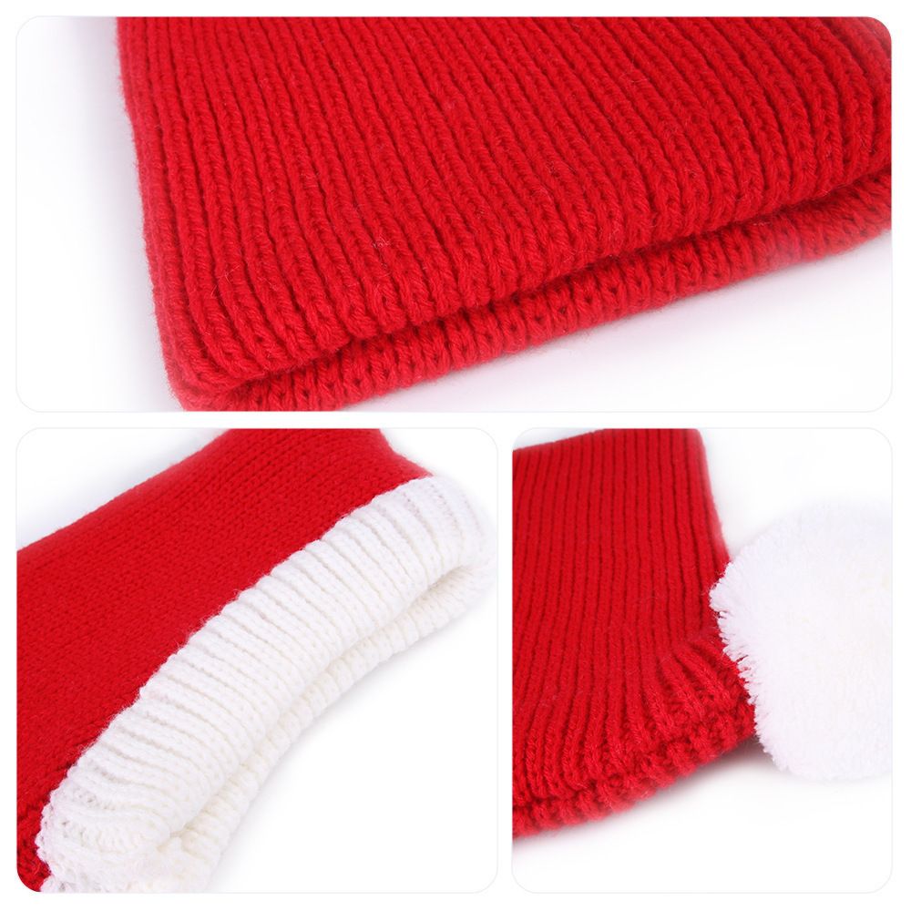 Christmas Dog Hat Costume for Large Medium Dog Warm Winter Dog Hat Neck Ear Warmer Headband Protector for Golden Retriever Labrador (M  red) - Image 4