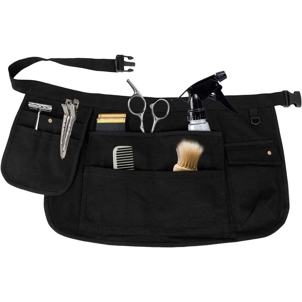 Tool Apron Half Canvas Apron With Muti-Pockets for Home Garden Painting Crafting Woodworking black（Only apron） - Image 1