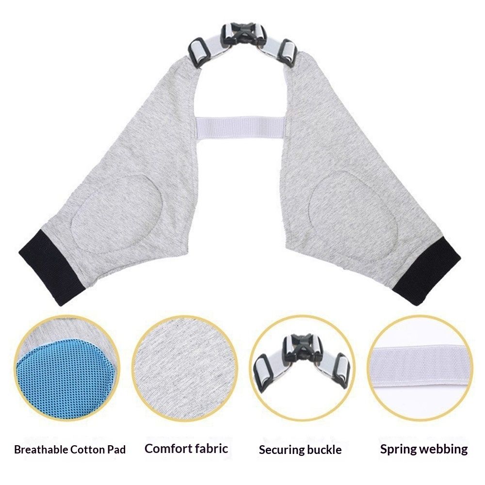 Dog Elbow Protector for Calluses, Recovery Suit for Front Legs, Cone Collar Alternative to Stop Licking Wounds, Cover Sleeve for Small Medium Large Dogs gray (M) - Image 3