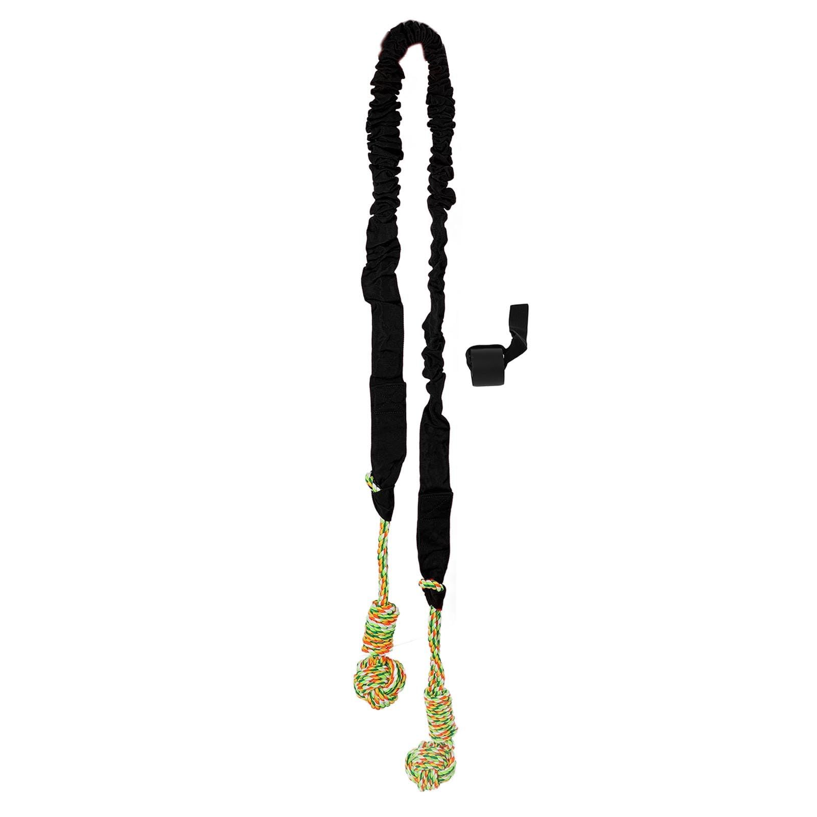 Tug of War Dog Toy for Pitbull Medium to Large Dogs, Indoor Outdoor Use Bungee Hanging Exercise Ropes Muscle Builder Interactive Toys black (Door Hanging Style) - Image 1