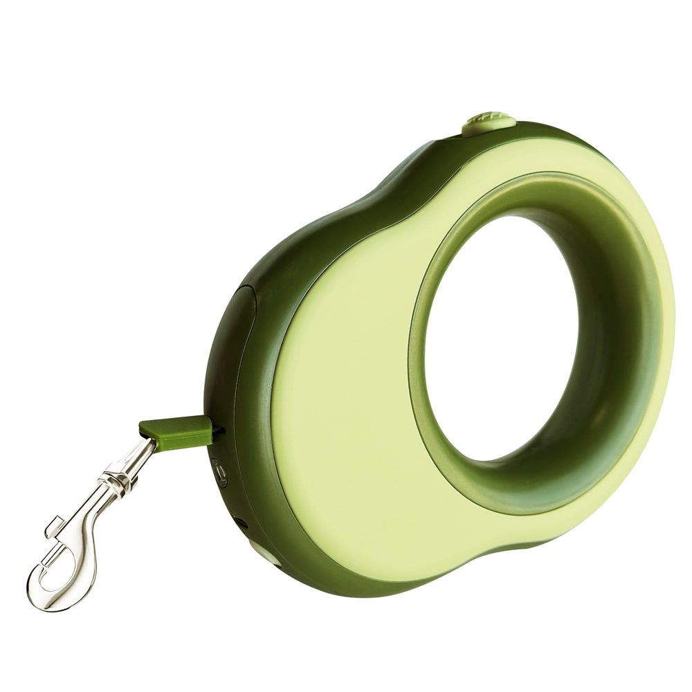 Telescopic dog leash, 11.5 feet extendable dog leash, suitable for dogs weighing 0-55 pounds, one handed lock, 360 ° tangle free strong light, perfect for medium to large dogs, green - Image 2