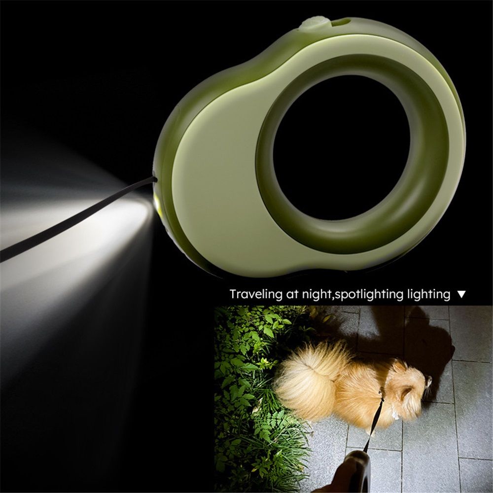 Telescopic dog leash, 11.5 feet extendable dog leash, suitable for dogs weighing 0-55 pounds, one handed lock, 360 ° tangle free strong light, perfect for medium to large dogs, green - Image 4