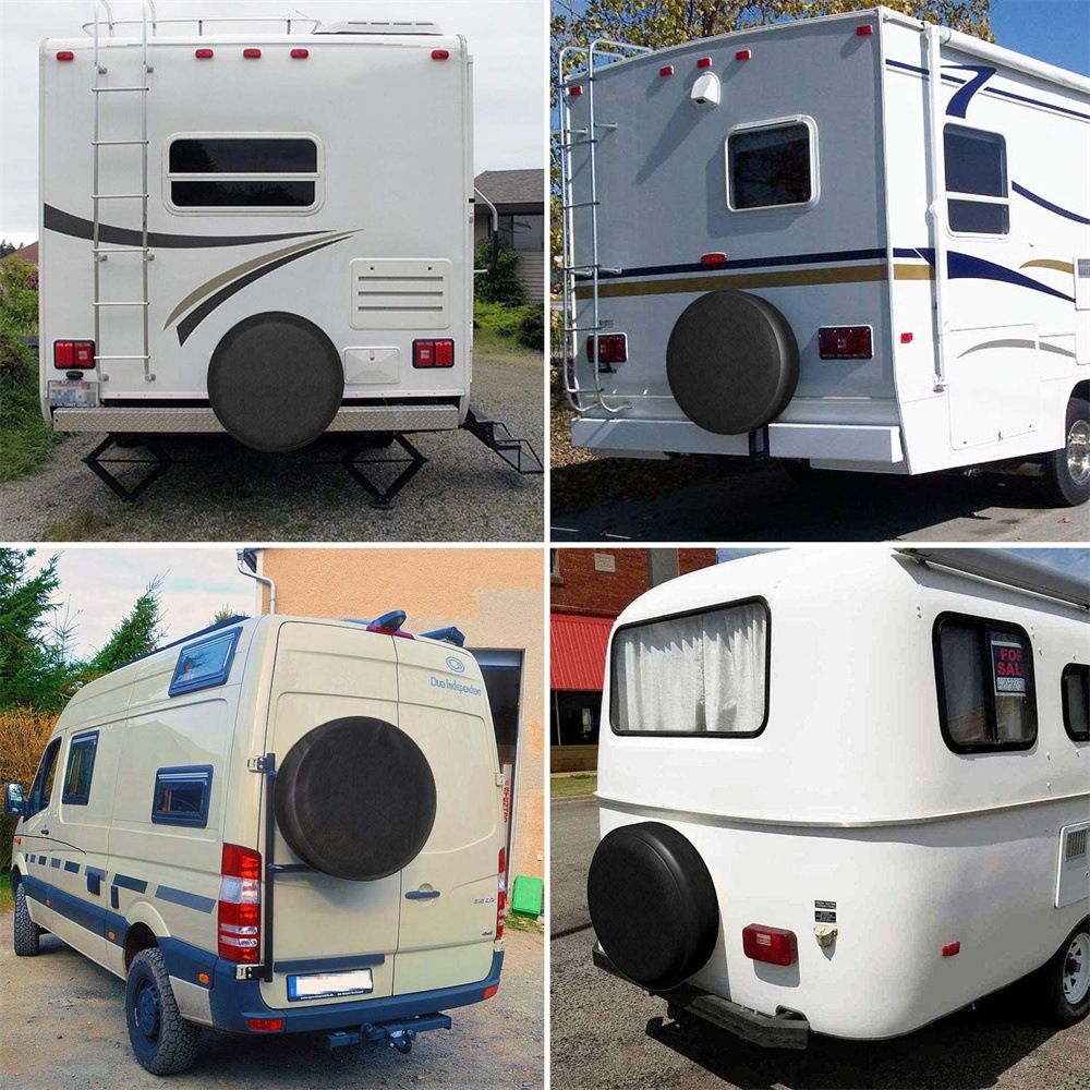 20-22inchSpare Tire Cover Fit Trailer, RV, SUV, Truck, Tough Tire Wheel Soft Cover, Black Fits Entire Wheel Size - Image 5