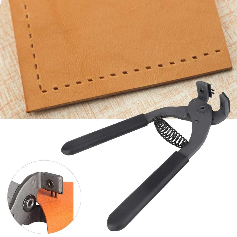 Leather Piercer Leather Craft Hole Punch Tools Hand-Held Silent Pliers Diamond Sewing Stitching Chisel Pricking Iron 4mm (4 Teeth) - Image 5