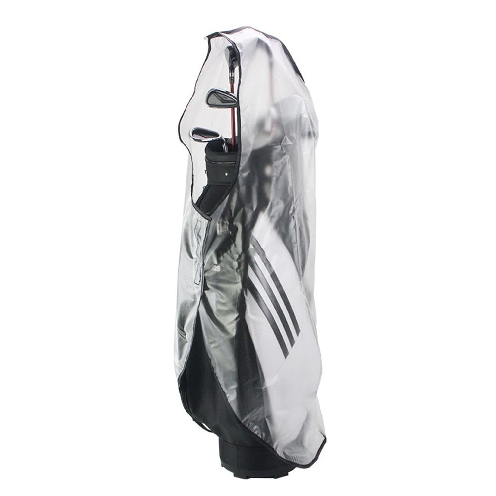 Golf Bag Rain Cover,Waterproof Hood Golf Bag Rain Protection Covers for Golf Push Carts Transparent Cart Bag Rain Hood, PVC Practical Rainproof Bag Cover - Image 1