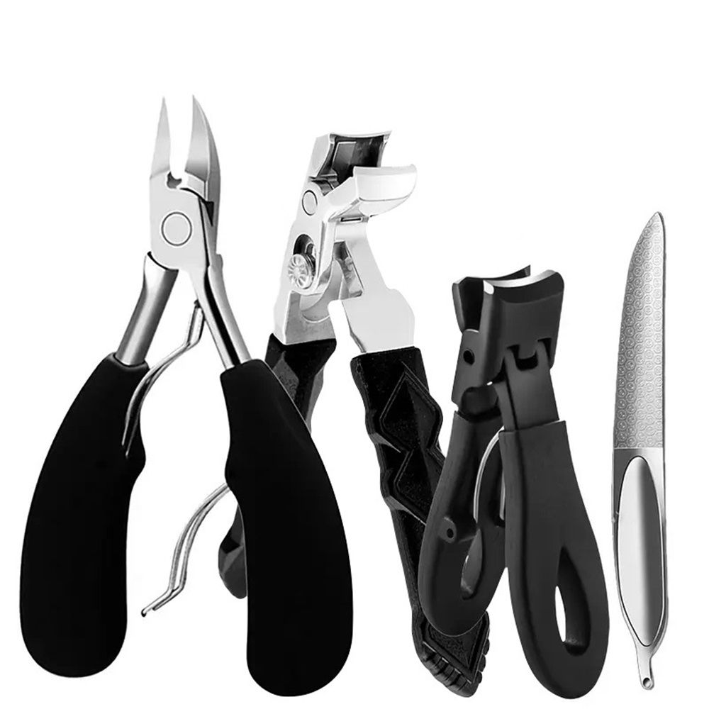 4pcs Toenail Clippers for Seniors Thick Nails, Ultra Sharp Sturdy Fingernail Toenail Clipper— Heavy Duty Ingrown Toenail Clippers, Thick Toenails with Wide Jaw Sharp Nail Cutter - Image 1