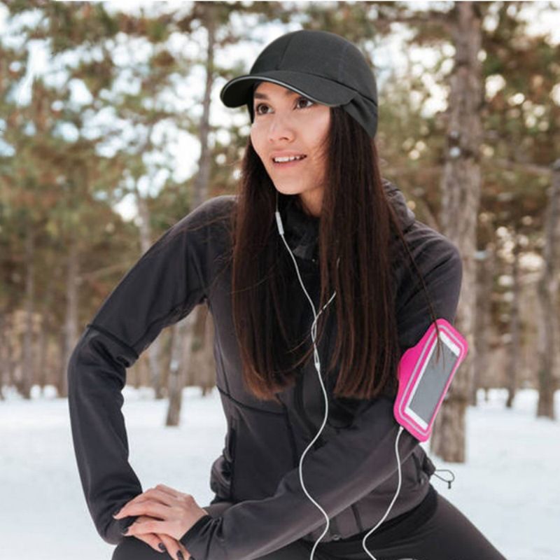 Ponytail Hat for Women –Reflective Winter Hat with Ponytail Hole for Workouts Vertical Ponytail Hole Winter Hat for Any Hair - Image 2