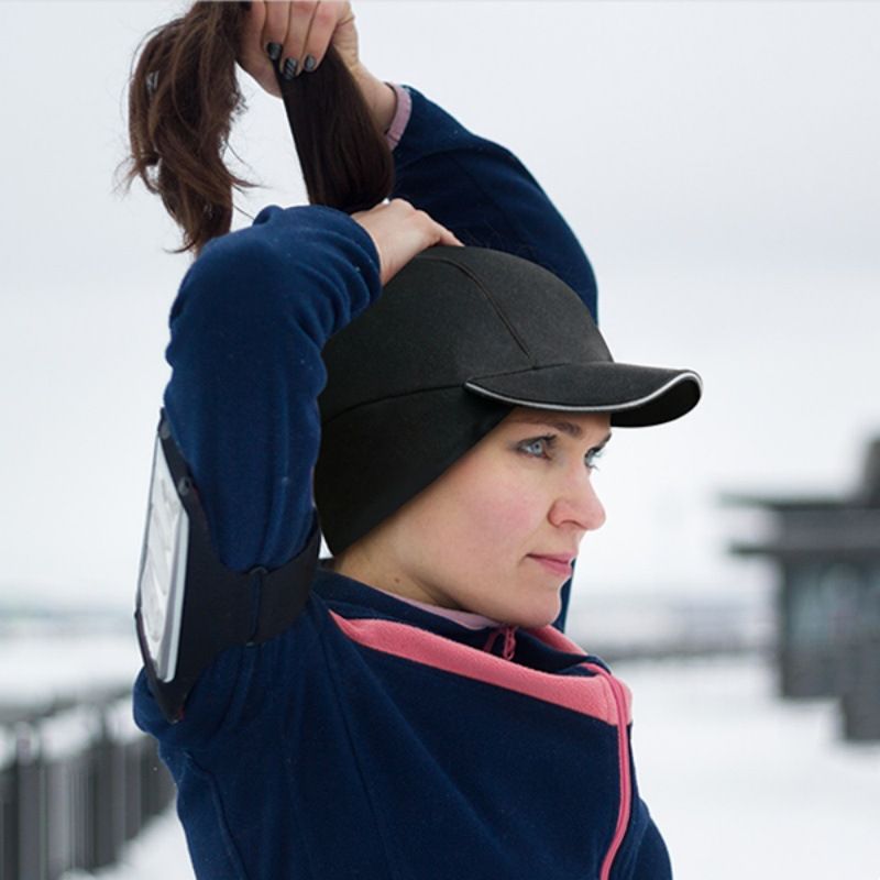 Ponytail Hat for Women –Reflective Winter Hat with Ponytail Hole for Workouts Vertical Ponytail Hole Winter Hat for Any Hair - Image 3