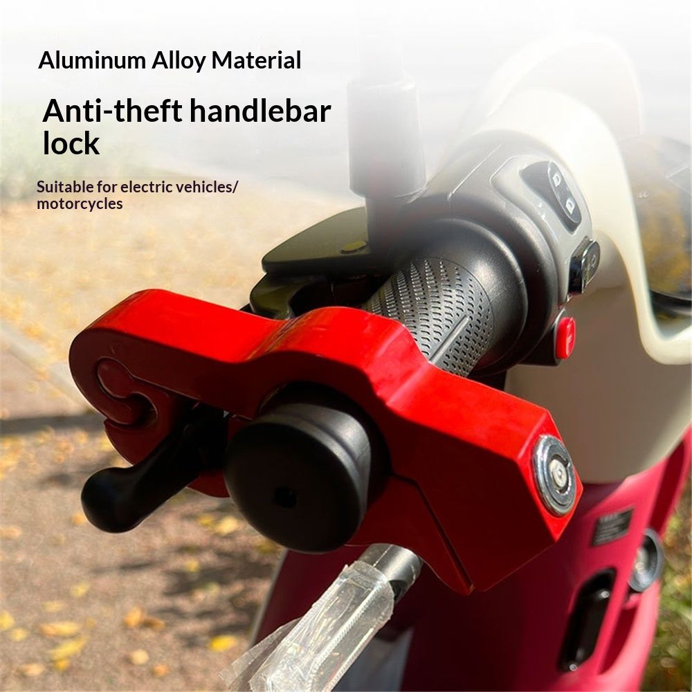 2PC Motorcycle Locks, Helmet Locked & Brake Lock Combo, Anti Theft Motorcycles Handlebar Lock for Motor Moped Motorbike Scooters ATV Dirt Bike Street Bike Electric Scooters - Image 2
