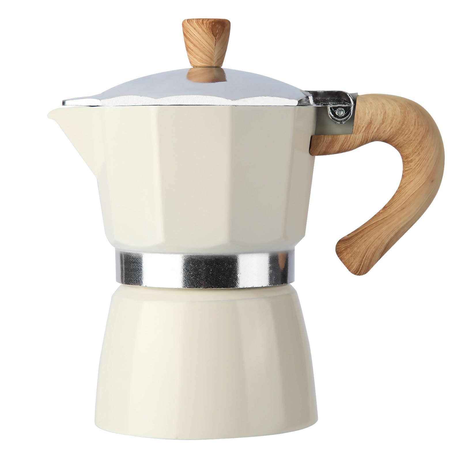 Espresso Maker Pot Cuban Coffee Maker Coffee Maker   | 6 Espresso Cup,Coffee Percolator for Cappuccino or Latte- White - Image 1