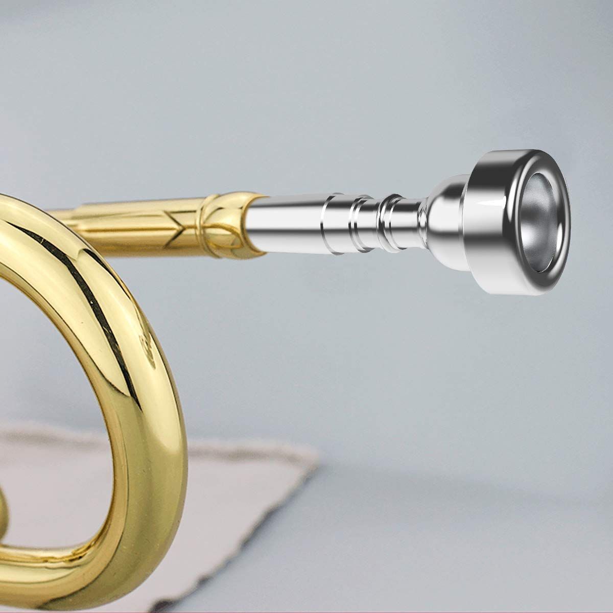 Silver Trumpet Mouthpiece 7C 5C 3C Trumpet Mouthpiece Set  Musical Instruments for Beginners and Professional Players 3Pack - Image 5