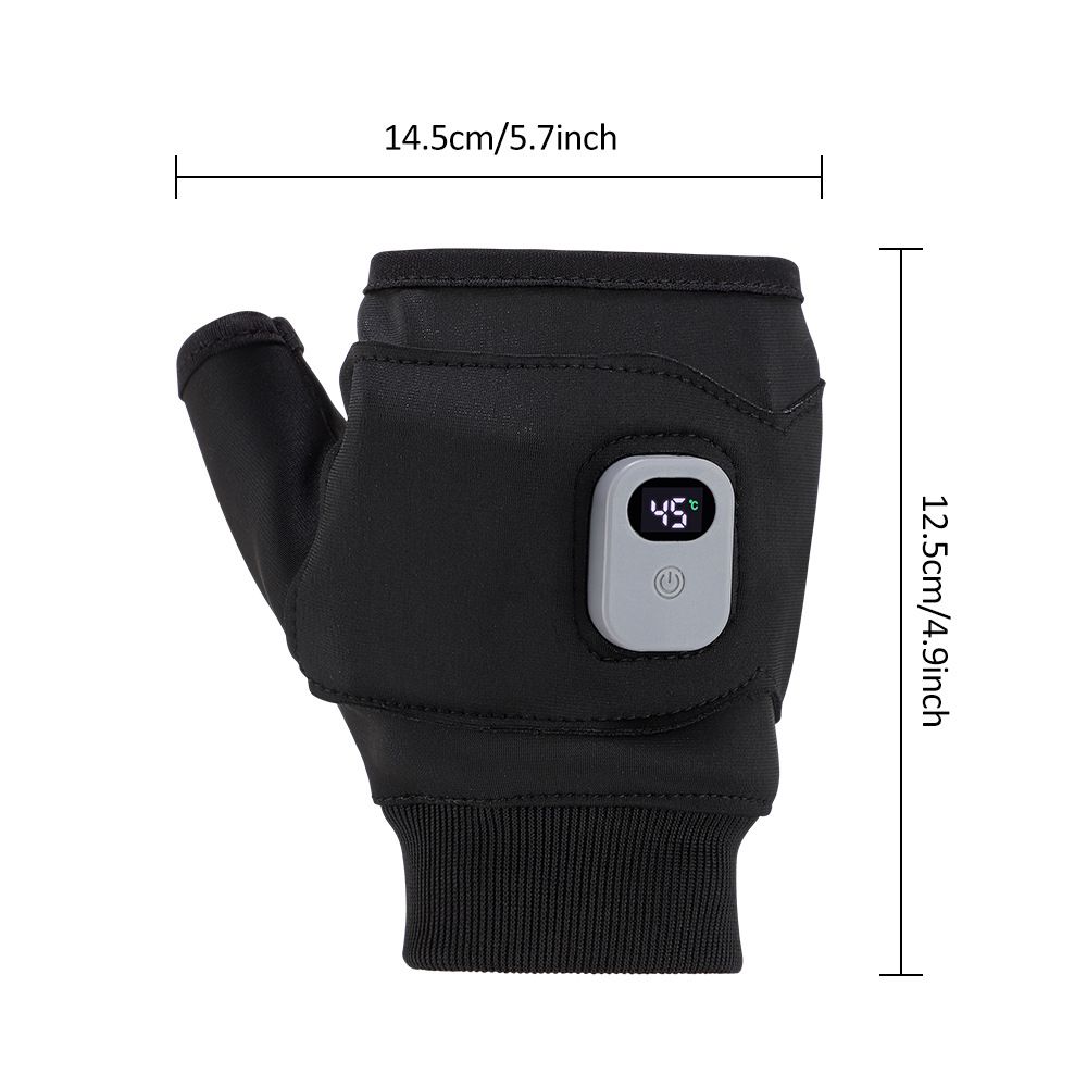 Heated Gloves for Women,Portable Heating Gloves with Digital Display,Rechargeable Heated Gloves,Smart Thermostatic Heated Fingerless,for Outdoor Work, Cycling, Skiing - Image 2