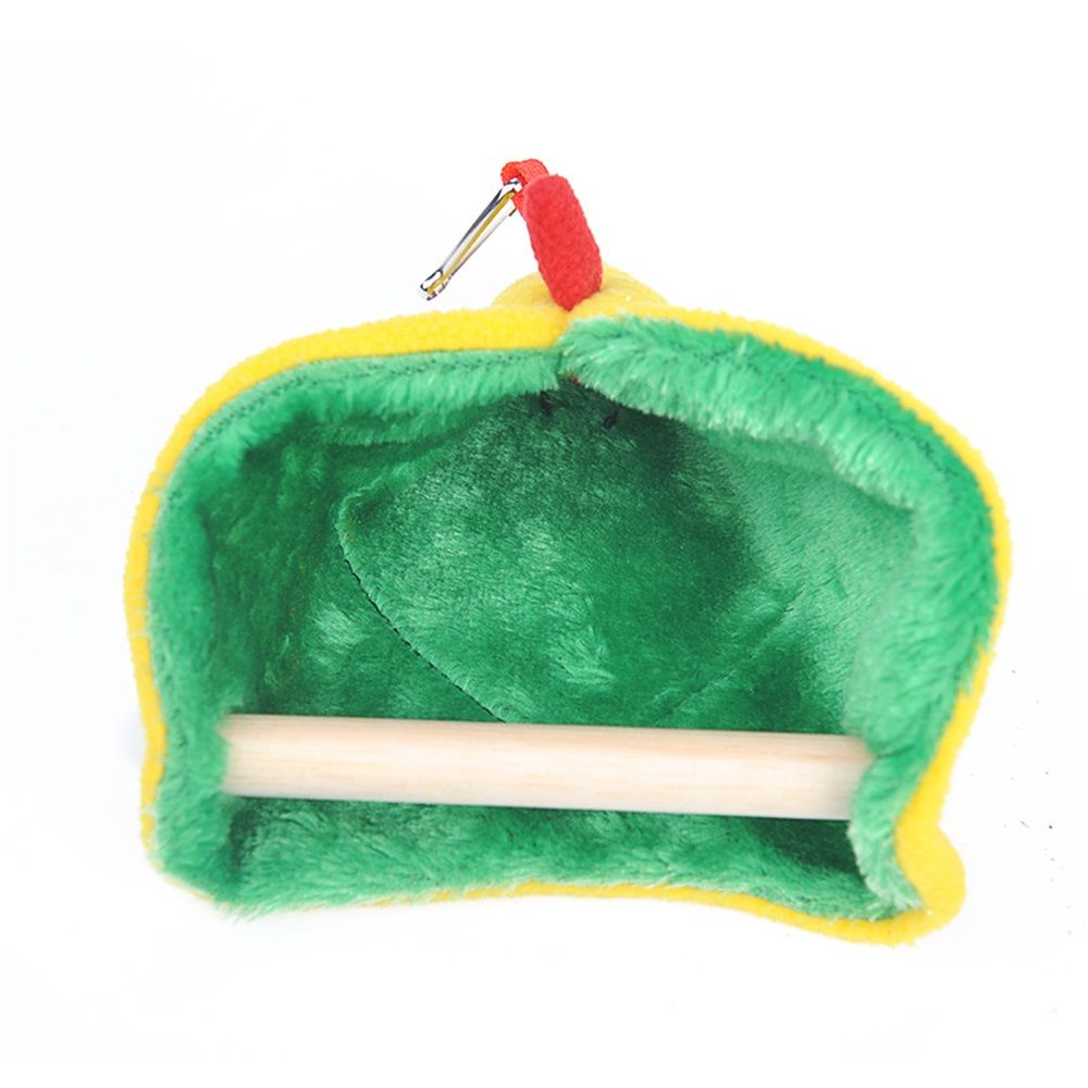 2 pack Winter Warm Bird Hammock Tent Parrots Hanging Nest Shed Hut, Small Birds Soft Plush Sleeping Bed Hideaway Cave for Parakeets , Birdcage Perch Stand Swing Toy - Image 4