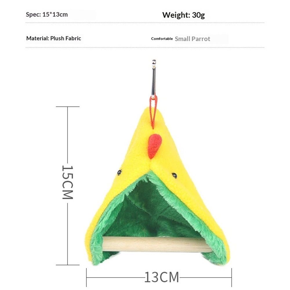 2 pack Winter Warm Bird Hammock Tent Parrots Hanging Nest Shed Hut, Small Birds Soft Plush Sleeping Bed Hideaway Cave for Parakeets , Birdcage Perch Stand Swing Toy - Image 5