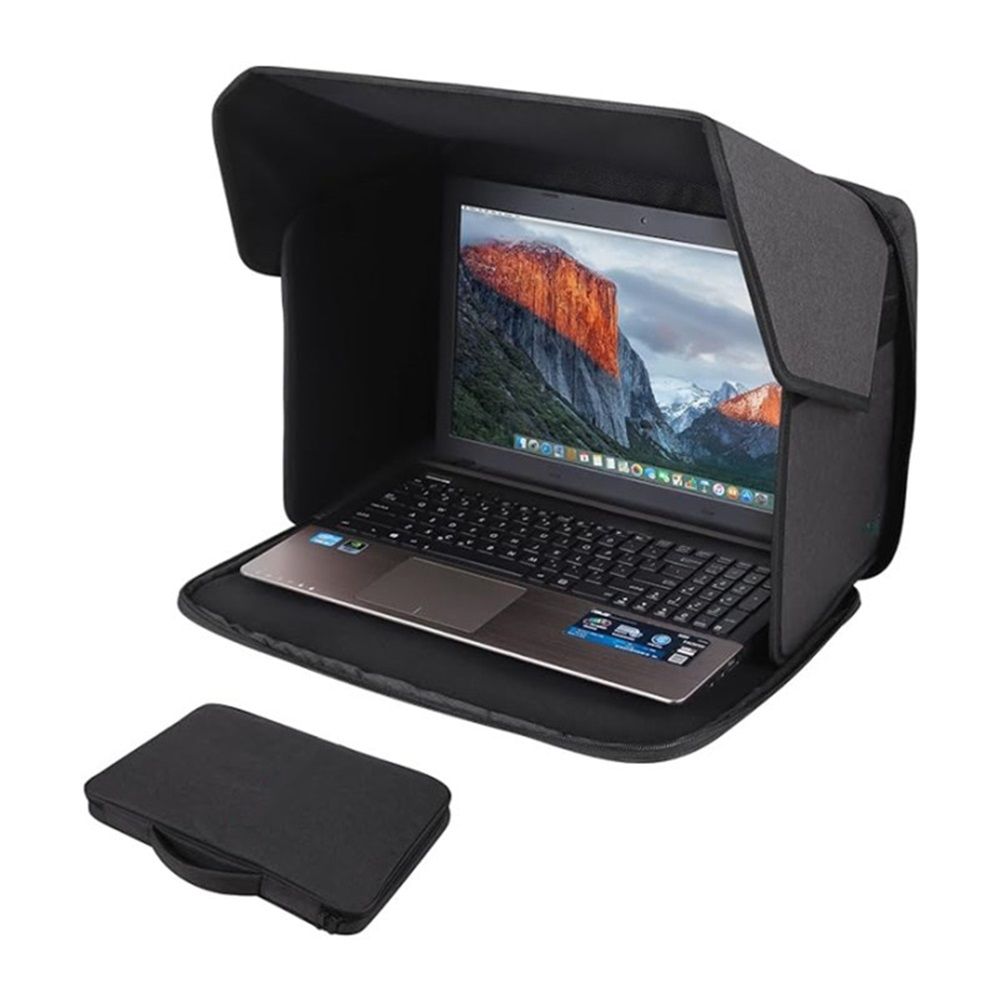 Laptop Sun Shade,Lightweight Laptop Sun Glare Shield Privacy Cover for Working Outside,Computer Privacy Hood Foldable and Portable Shield Cover Computer Hood Outside Glare 12-14''Pat - Image 1