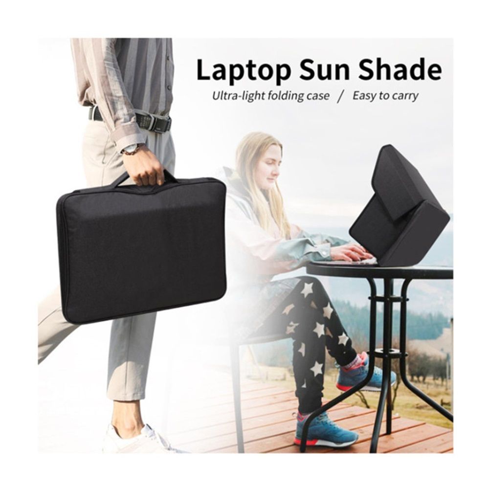Laptop Sun Shade,Lightweight Laptop Sun Glare Shield Privacy Cover for Working Outside,Computer Privacy Hood Foldable and Portable Shield Cover Computer Hood Outside Glare 12-14''Pat - Image 2