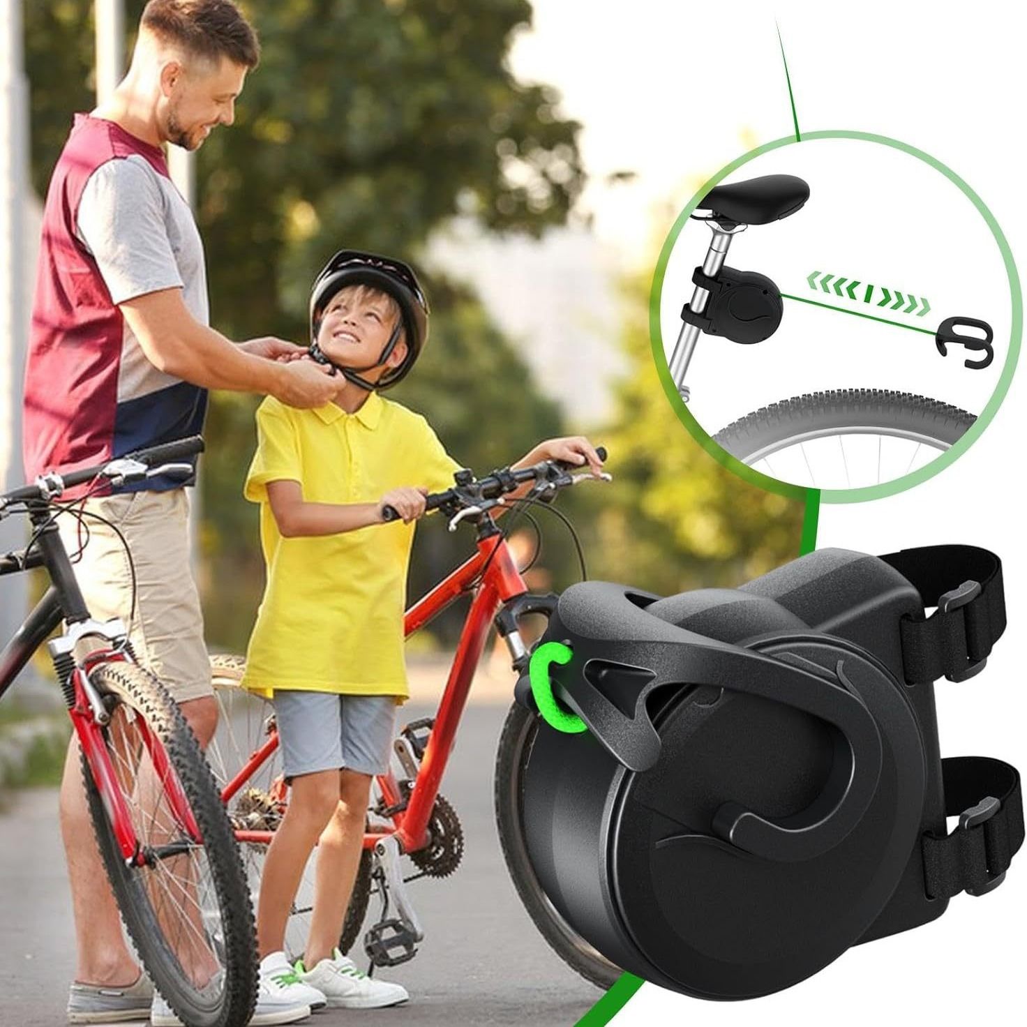 Bike Towing System Rope for Parent-Kid Towing Straps,Retractable Bike Tow Rope Trailer Hitch Parent-Child Pull Traction Strap,Portable Outdoor Cycling Elastic Ropes - Image 2