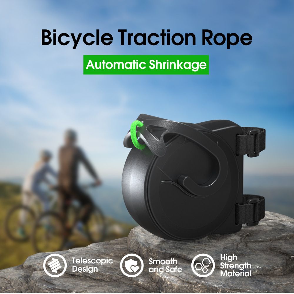 Bike Towing System Rope for Parent-Kid Towing Straps,Retractable Bike Tow Rope Trailer Hitch Parent-Child Pull Traction Strap,Portable Outdoor Cycling Elastic Ropes - Image 3