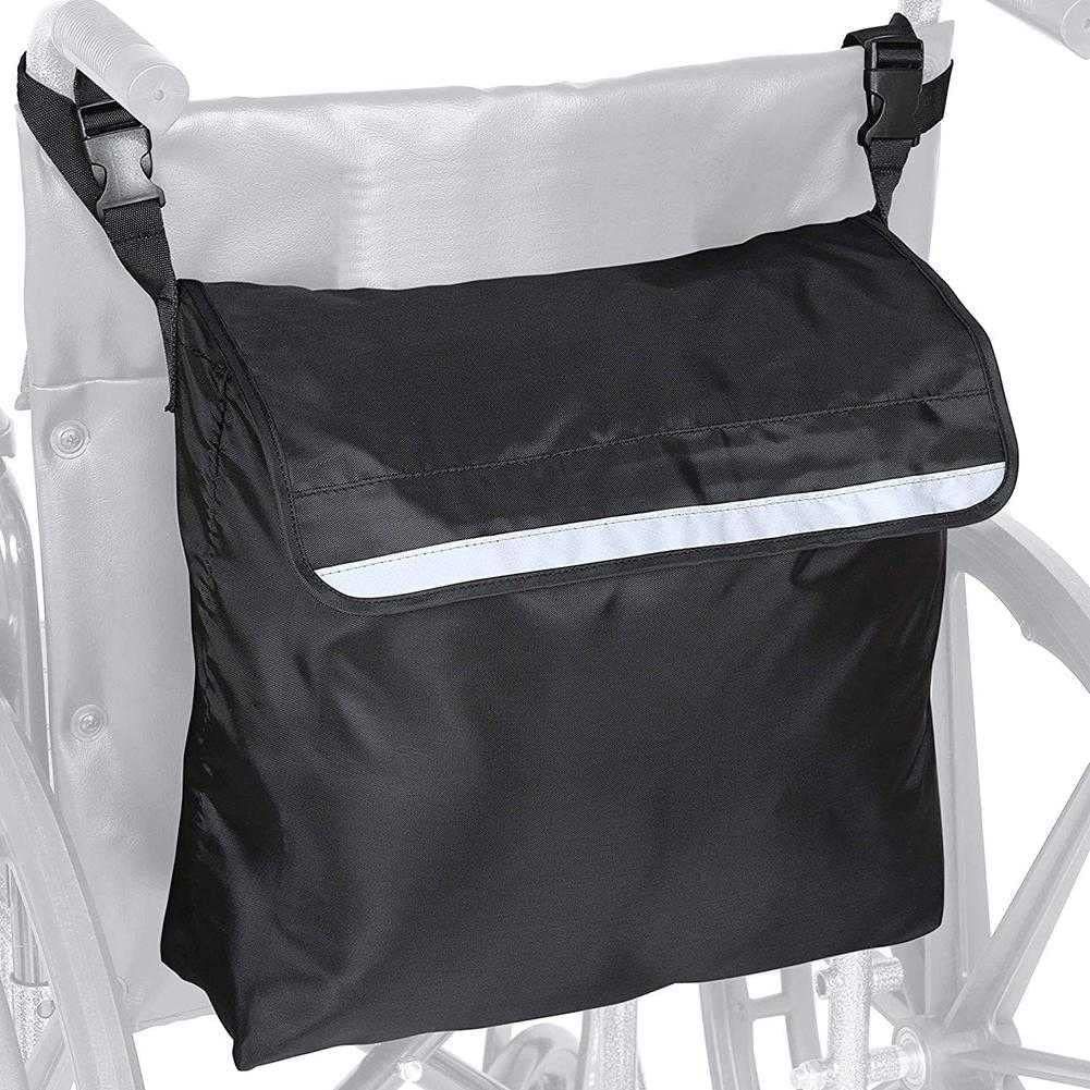 Wheelchair Pouch Bag, Wheelchair Backpack Pockets Wheelchair Bags to Hang on Back Rollator Bag Carry Accessories Storage Bag - Image 1