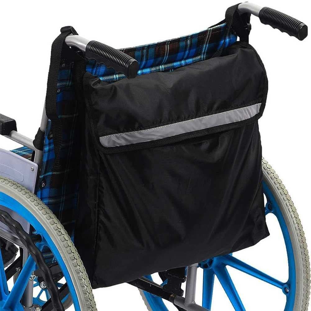 Wheelchair Pouch Bag, Wheelchair Backpack Pockets Wheelchair Bags to Hang on Back Rollator Bag Carry Accessories Storage Bag - Image 2