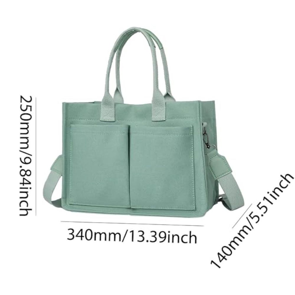 Canvas Tote Bag for Women,Laptop Bag Work Tote Bag Women Crossbody Purse Handbag Shoulder Travel Messenger Gym Tote - Image 5