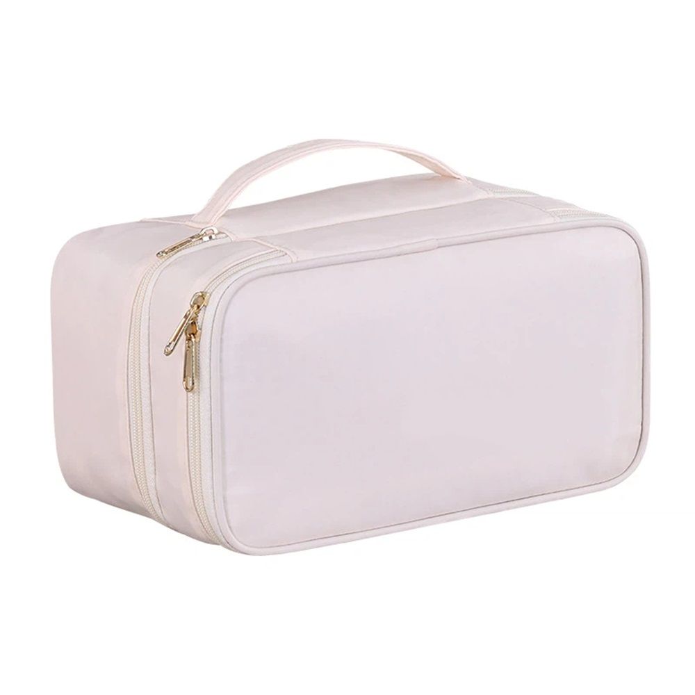 Portable Underwear Bra Storage Bag Travel Organizers Multi-Layer Toiletry Packing Cube,Multiple Layers Pack Cube Toiletry Bag（beige,oniy bag） - Image 1