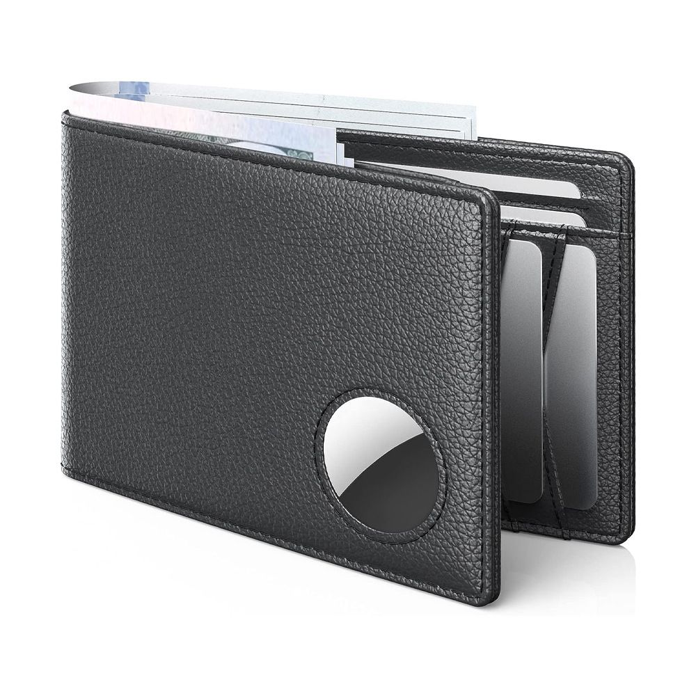 Mens Leather Wallet, Slim, RFID Blocking - Card Capacity | Bill Divider | ID Window (Black, only one bag） - Image 1
