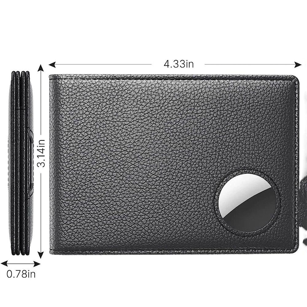 Mens Leather Wallet, Slim, RFID Blocking - Card Capacity | Bill Divider | ID Window (Black, only one bag） - Image 3