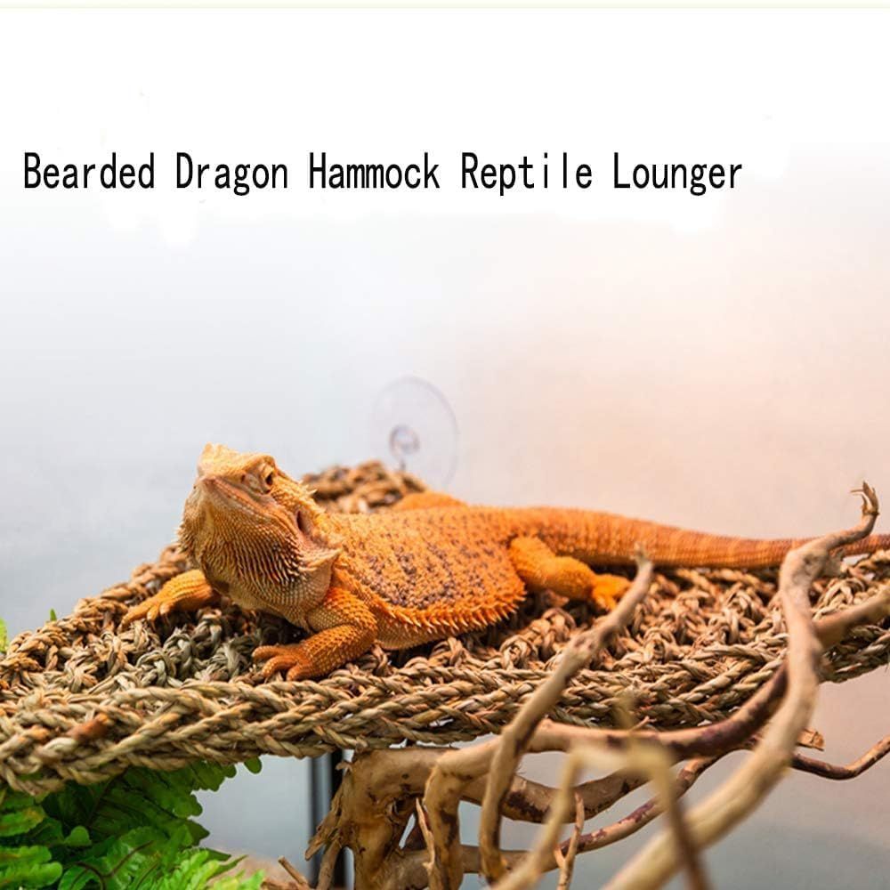 Reptile Hammock Corner Triangle 2 PCS,Natural Seagrass Fiber,Bearded Dragon Tank Accessories Habitat Decor for Lizard,Iguanas,Chameleon and Hermit Crabs - Image 3