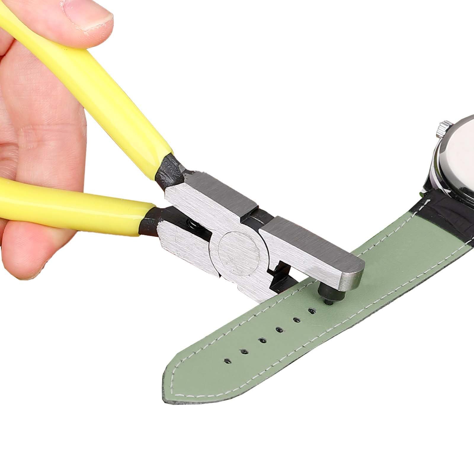 2 pack Watch Band Leather Hole Punch Plier Universal 2.0mm Shoe Strap Hole Puncher Wrist Belt Punch Hole Tool Puncher Pliers Repair Tools Suitable for Belts, Shoes, Fabric, DIY Crafts Projects - Image 4