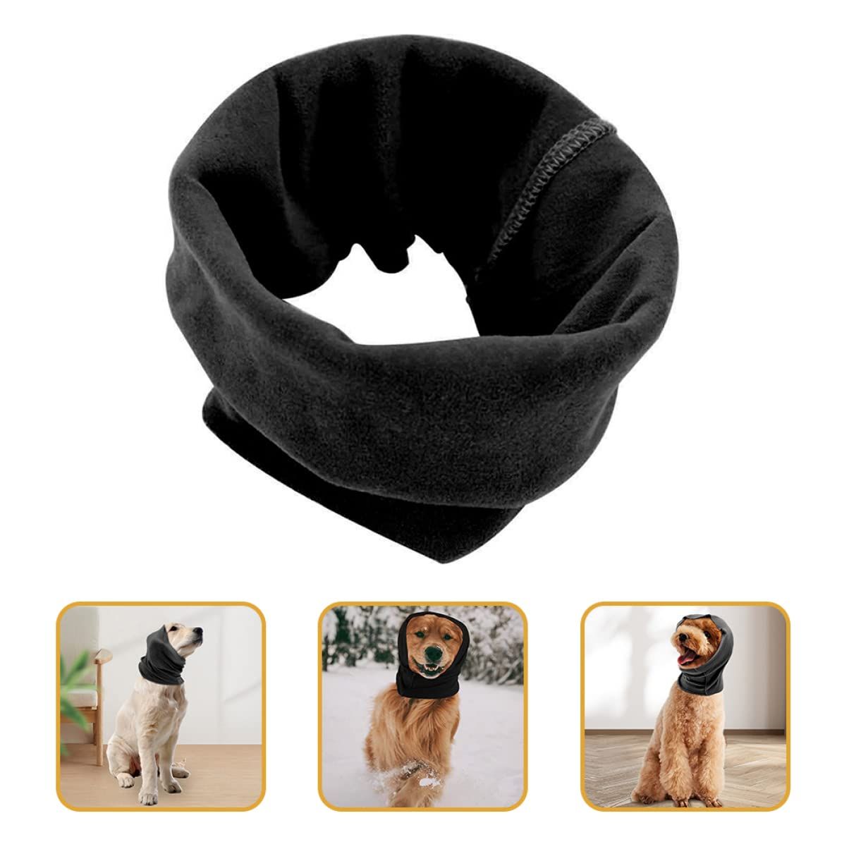 2 pack Quiet Ears for Dogs, Cat Dog Hoodies Hat for Noise Block Ear Protection and Recovery, The Grooming and Force Drying Miracle Tool for Anxiety Relief & Calming Dogs (L, Black) - Image 4