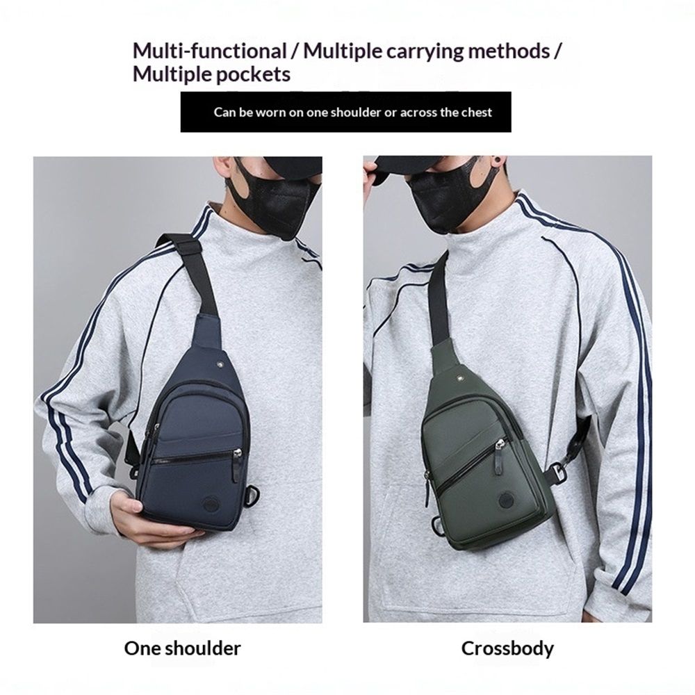 Sling Bag For Women Faux Leather Small Casual Daypack Backpack Fanny Pack Crossbody Chest Bags Purse（gray） - Image 3