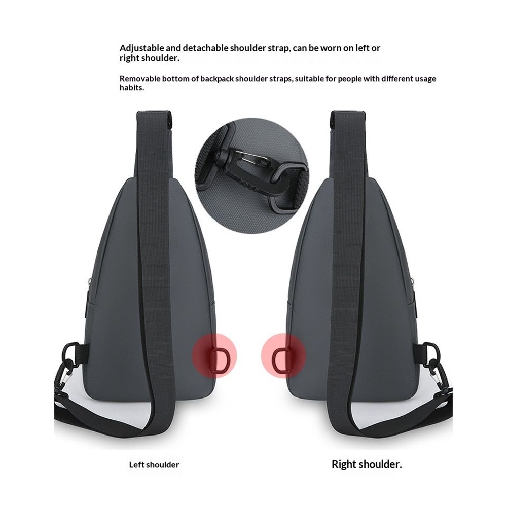 Sling Bag For Women Faux Leather Small Casual Daypack Backpack Fanny Pack Crossbody Chest Bags Purse（gray） - Image 4