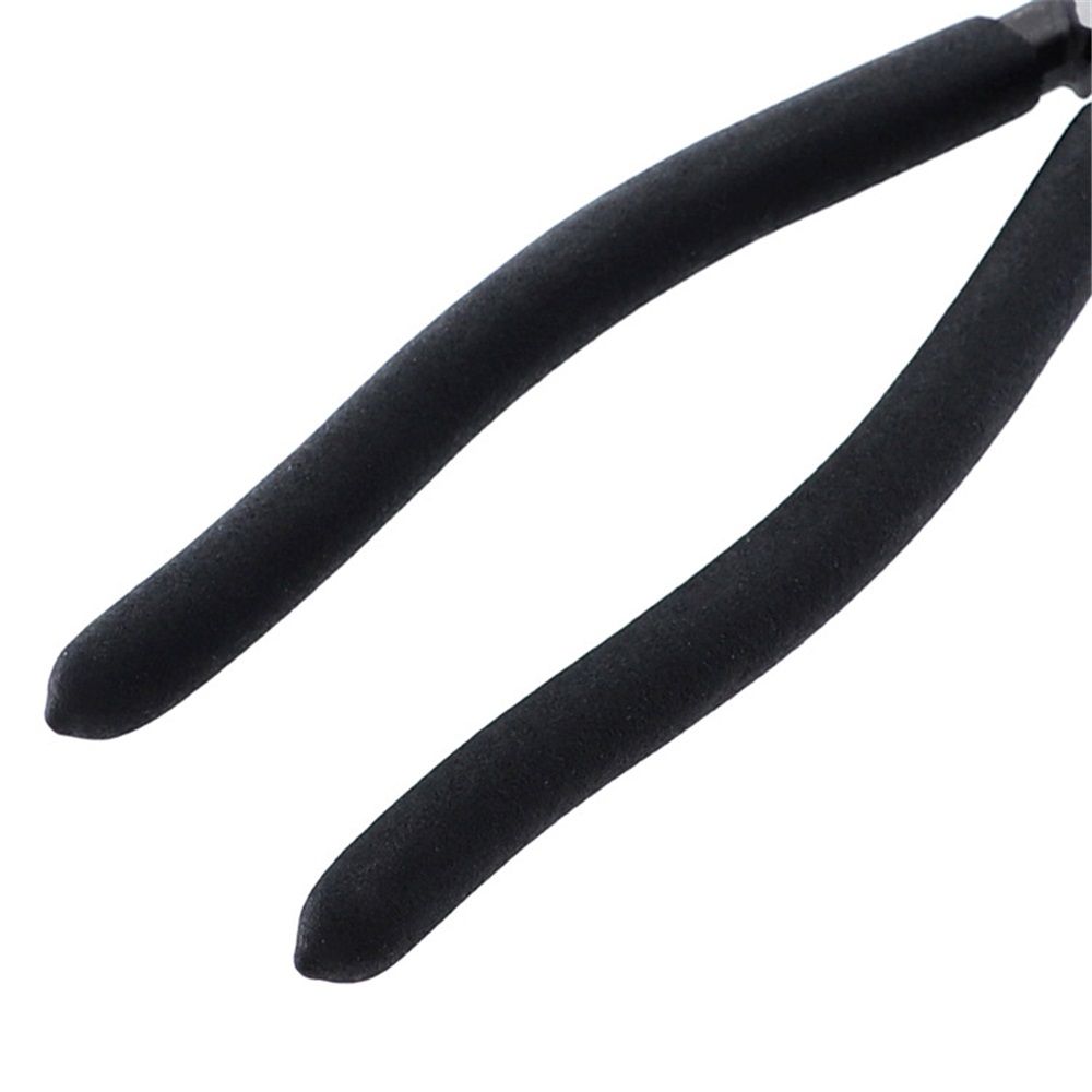 Glass Running Pliers With Curved Jaws - Professional Glass Breaking Tool for Stained Work, Key Fob Hardware Install, Mosaics - Black With 2 of Rubber Tips 8-Inch - Image 4