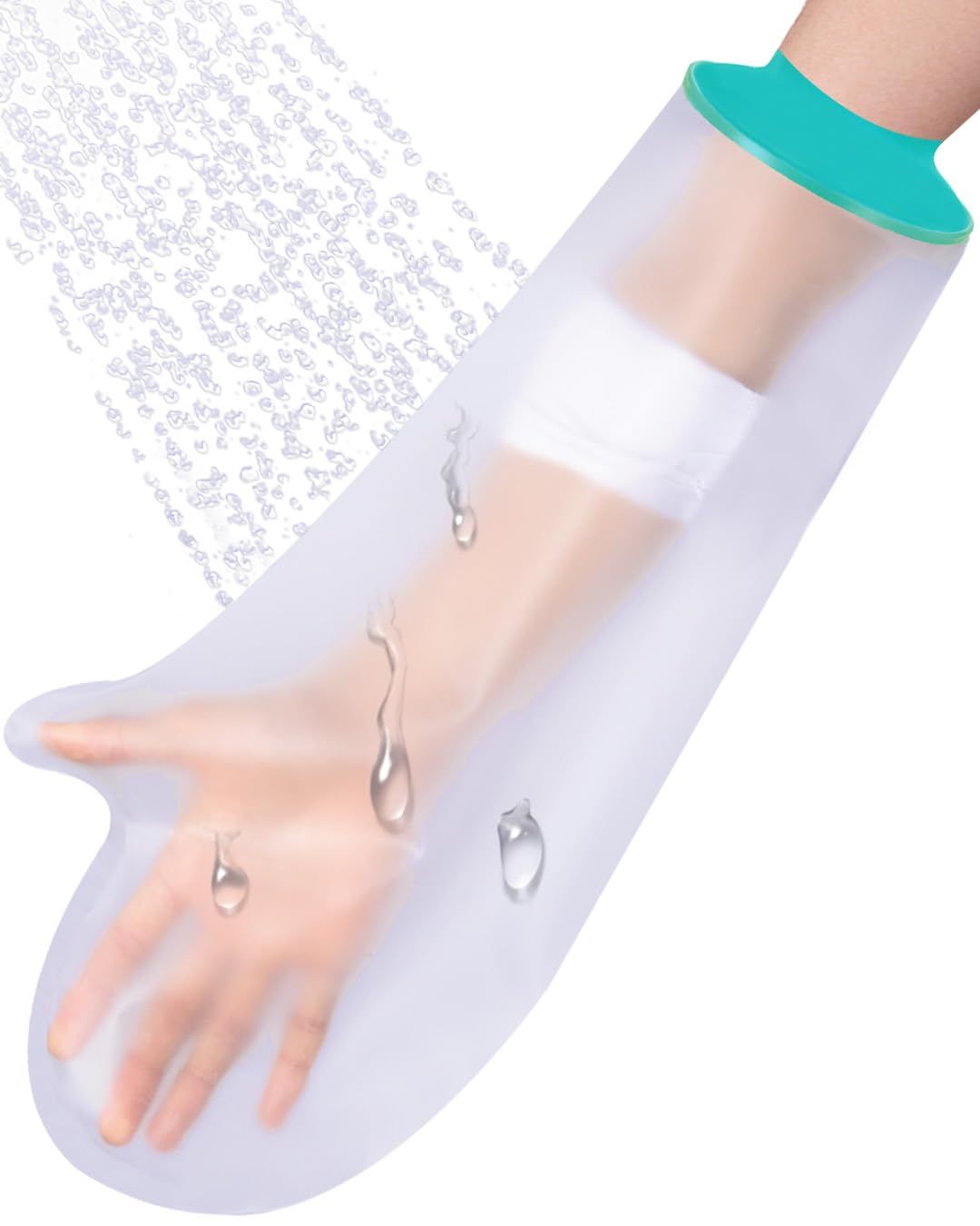 Cast Covers for Shower Arm Waterproof Adult Soft Comfortable Watertight Seal Keep Wounds Dry,Bath,Bandage Protector Cover Broken Hand,Wrist,Finger,Elbow Reusable（Adult short arm） - Image 1