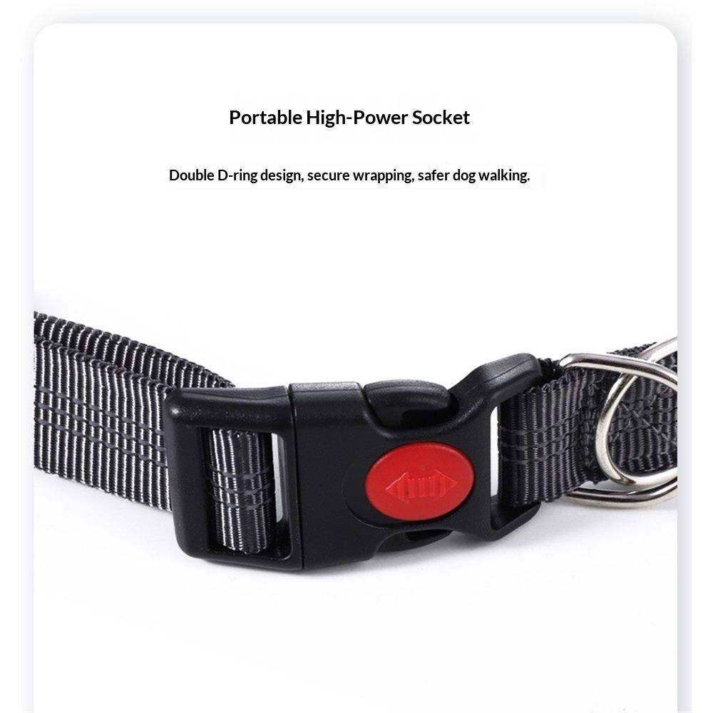 Hands-Free Waist Leash for Dog Walking, Running and Hiking, Adjustable Belt with Double Handle, Reflective Bungee Design for Large & Medium Dogs (Green 2.5cm *70-120cm) - Image 5