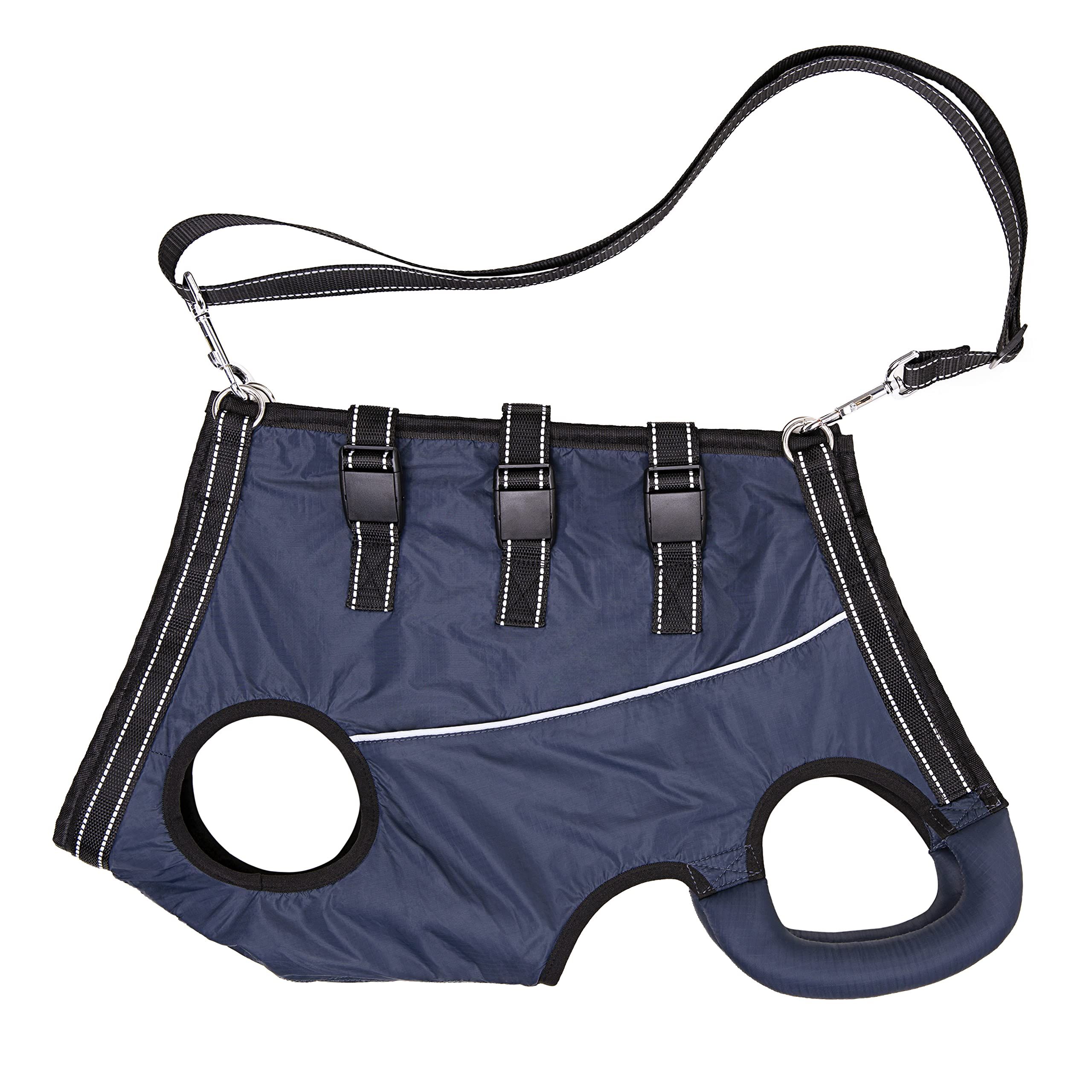 Back Legs with Handles,Adjustable Dog Lift Sling Carrier for Senior, Disabled, Joint Injuries, Arthritis, Loss of Stability Dogs（Navy blue M） - Image 1