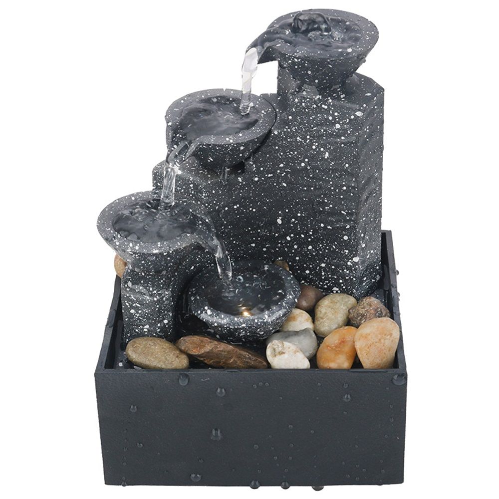 Indoor Fountain Ornament,Mini Tabletop Fountain Water Fountain Crafts for Indoor Home Office Table Decoration, Holiday - Image 1