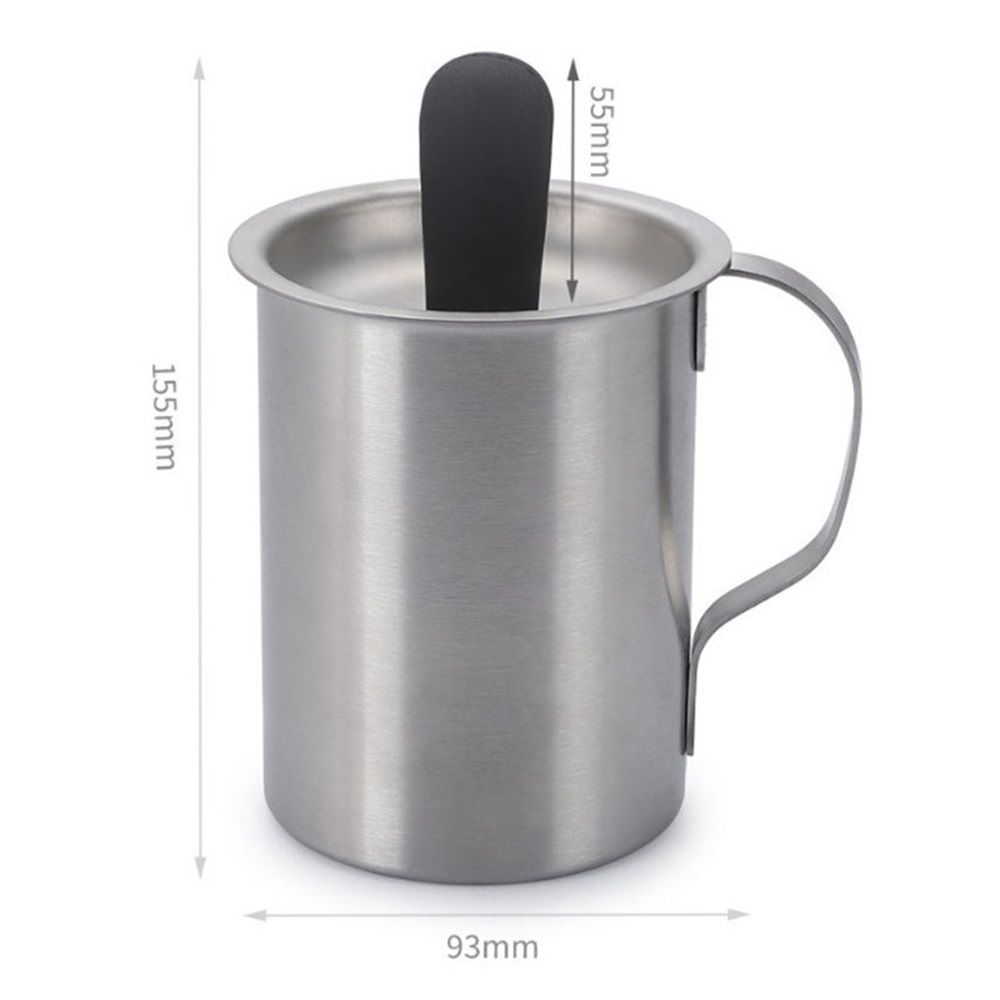 Stainless steel oil pot brush integrated oil pot silicone oil brush bottle barbecue oil pot with brush, used for cooking and grilling - Image 5